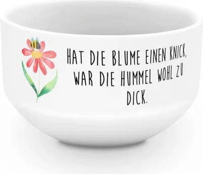 Produktbild von Mr. & Mrs. Panda Schüssel Hummel Blume - Weiß - Geschenk, reisschüssel, schälchen, Biene, porzellanschüssel, Gute Laune, reisschale, Obstschale, Hummeln, Feld, Wespe