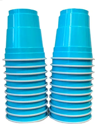 Imagen del producto de Vasos de plástico para cócteles, capacidad de 4 cl, paquete de 20 unidades, reutilizables, ideales para fiestas
