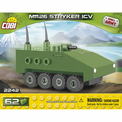 Obrázok produktu pre COBI 2. svetová vojna M1126 Stryker ICV, vozidlo, vojenské, vojaci, figúrka, stavebné bloky, 62 dielov, 2242