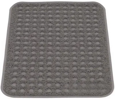 Productafbeelding van Famanu kattenbakmat – 40 x 60 cm – Grijs – Honingraatstructuur