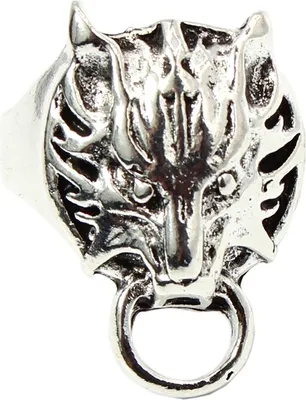 Produktbild von 3D Edelstahl Ring Löwe lion Gr. 61 = 19,4 mm Silber