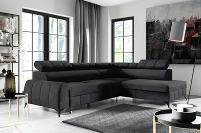 Obrázok produktu pre FurMeb24 ECKSOFA LONDON prav strana - 274 x 203 cm kronos 34 - s funkciou spnku a posteÄnm boxom