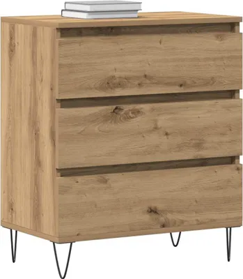 Image de vidaXL Sideboard Chêne Artisan 60 x 35 x 70 cm Matériau dérivé du bois