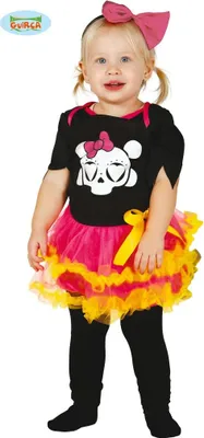 Produktbild von Baby Skelett Kostüm für Mädchen Gr. 86-104, Größe:98/104