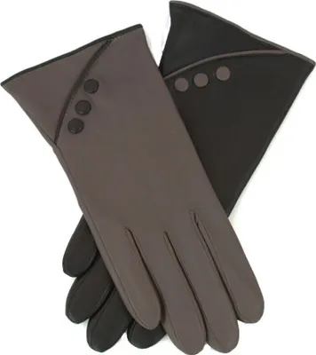 Image de Eastern Counties Leather - Gants femme "Caroline", cuir EL546 (L) (Noir/Gris)