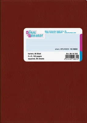 Produktbild von Geschäftsbuch A6 kariert 96 Blatt Einband flexibel rot Packung mit 5 Stück