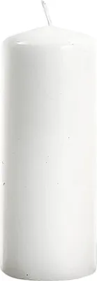 Produktbild von Stumpenkerze Flachkopf 150/60mm Weiß