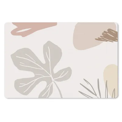 Produktbild von MuchoWow® Schreibtischunterlage Sommer - Laub - Grau 60x40 cm - XXL Mauspad - Großes Mauspad