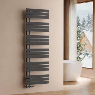 Immagine prodotto di S'AFIELINA 1599x500mm Radiatore da bagno Radiatore per asciugamani Radiatore a pannello piatto per bagno Attacco laterale antracite 794 Watt