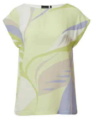 Produktbild von s.Oliver Damen T-Shirt ärmellos U-Boot-Ausschnitt Frontprint Baumwolle Viskose