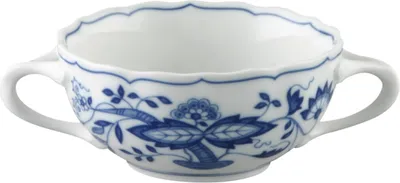 Produktbild von Hutschenreuther Blau Zwiebelmuster Suppentasse, Jumbotasse, Obertasse, Porzellan, 280 ml, 10422