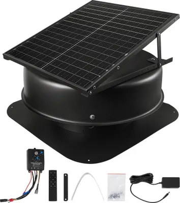 Image de Ventilateur de toit à énergie solaire 50W - Ventilateur avec thermostat et télécommande - Technologie solaire
