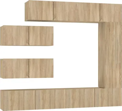 Produktbild von vidaXL 7-tlg. TV-Schrank-Set Sonoma-Eiche Holzwerkstoff
