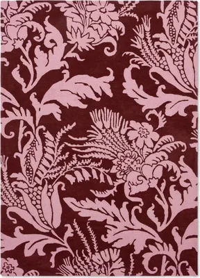 Produktbild von Handgefertigter Wohn- und Schlafzimmerteppich aus Wolle mit BAROQUE-Blumenmuster