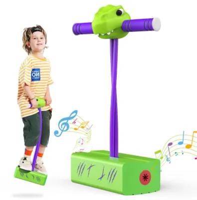 Zdjęcie produktu dla Solidchoice - Skakanka-pogo w kształcie dinozaura dla dzieci w wieku 3-12 lat