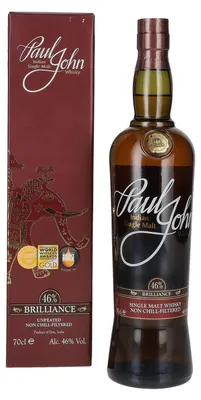 Produktbild von Paul John BRILLIANCE Indian Single Malt Whisky 46% Vol. 0,7l in Geschenkbox