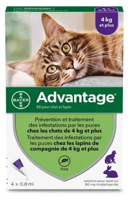 Produktbild von ADVANTAGE 80 (4-10 kg) Antiparasitäre Pipetten für Katzen/Kaninchen - Bayer