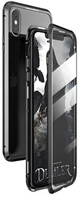 Obrázok produktu pre 360° Magnet Full Slim Metal Case Ochranné puzdro Puzdro na mobilný telefón s predným a zadným pancierovaným sklom čierne kompatibilné s telefónom Samsung Galaxy S10 (G973F)