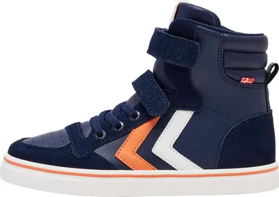 Produktbild von Hummel Slimmer Stadil High Jr Sneaker Schuhe blau/weiß/orange 212074-7003, Schuhgröße:38 EU