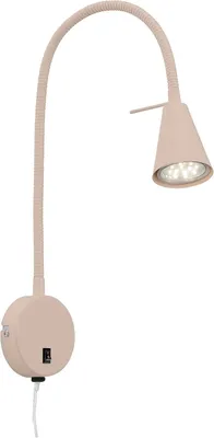 Produktbild von Leselampe LED Bettleuchte Schwenkbar Wandleuchte Flexarm 45cm Metall Beige
