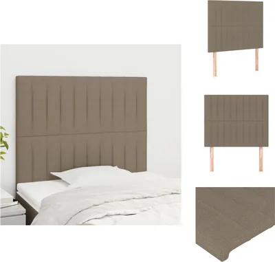 Produktbild von vidaXL Kopfteile 2 Stk. Taupe 100x5x78/88 cm Stoff -  Kopf- & Fußenden