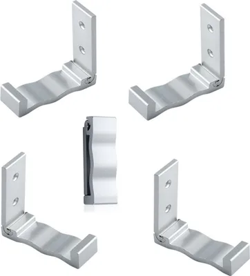 Produktbild von 5 Stück Faltbare Wandhaken | multifunktionaler Klapphaken | 90° Grad Wandhandtuchhaken | Kopfhörerhalter - Farbe [silber] - Kleiderhaken aus Aluminiumlegierung | Garderobenhaken | Wandhandtuchhaken