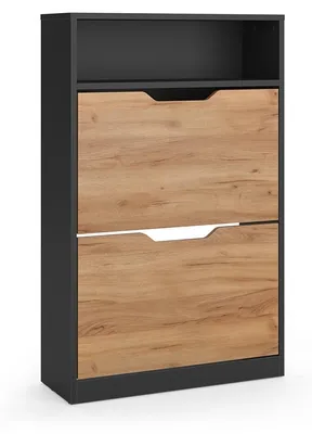 Obrázok produktu pre Sklápač topánok Vicco Luca antracitová/Dub Goldkraft 59 x 94 cm s 2 výklopnými priehradkami, Model 61408