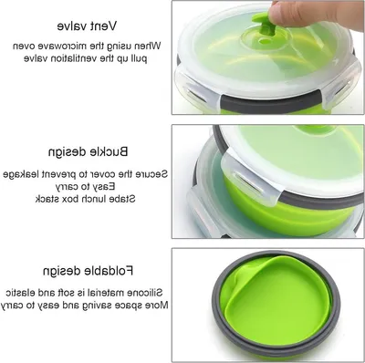 Faltbare Salatschüssel mit Faltlöffel und Gabel, ideal für Camping und Outdoor-Aktivitäten, Set von 2