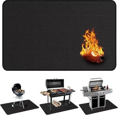 Produktbild von Grillmat 122 x 165 cm aus Edelstahl - Vliesbeschichtete Grillmat für Außenbereich