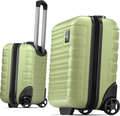 Produktbild von TRAVELY Premium Handgepäck Koffer 40x30x20cm - passend für Ryanair, Lufthansa, Eurowings und co. I 26L Trolley Handgepäck mit sanften Rollen, Reisekoffer, Grün