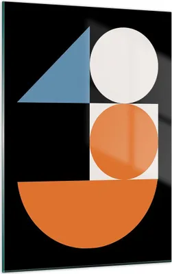 Produktbild von Bilder auf glas - Einteilig - Stück Geometrisch Räder - 50x70cm - Glasbilder - Wandbilder - Bilder - zum Aufhängen bereit - Wanddekoration aus Glas - Glas Bilder - Wandbild auf Glas - GPA50x70-4879