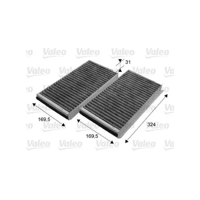 Produktbild von 2 Valeo Aktivkohle Innenraumfilter für BMW 5er 6er