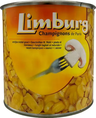 Produktbild von Limburg Champignons de Paris 3. Wahl geschnitten ATG 1380g 2650ml