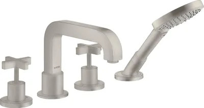 Produktbild von 4-Loch Wannenrandarmatur AXOR CITTERIO DN 15 m Kreuzgr. u Ros. Stain st optic stainless steel optic
