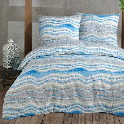 Produktbild von Buymax Renforce Bettwäsche 155x220 cm, aus 100% Baumwolle 2 teilig mit Reissverschluss Kopfkissenbezug 80x80 cm Bettbezug Deckenbezug Set