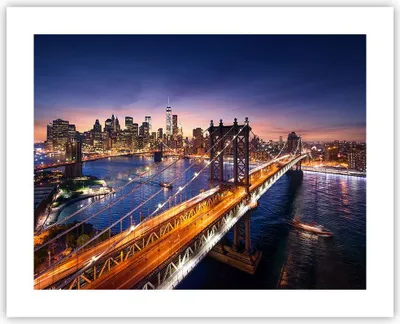 Produktbild von Poster - Poster ohne Rahmen - Usa amerika new york manhattan - 50x40 cm - Wand Bild - Wanddeko - Wandbilder - Kunstposter - Wandposter - Bilder - Kunstdruck - Wandbild - P2XAA50x40-2820
