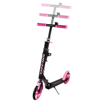 Produktbild von KRUZZEL Roller Kinder Klappbar ab 8 Jahren 200-mm-Räder - Höhenverstellbar Lenkrad 87–92–98 cm -Scooter mit Fußbremse und Flaschenhalter - Aluminiumrahmen 25628, Farbe:Rosa