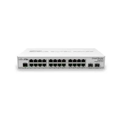 Zdjęcie produktu dla Mikrotik CRS326-24G-2S+IN, Zarządzany, Gigabit Ethernet (10/100/1000), Obsługa PoE, Możliwości montowania w stelażu