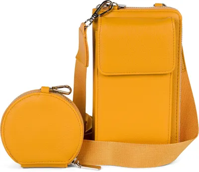 Produktbild von styleBREAKER Damen Taschen Set 2-Teilig Mini Bag mit Handy Fach und RFID Schutz, Umhängetasche, Handytasche, Crossbag 02012385