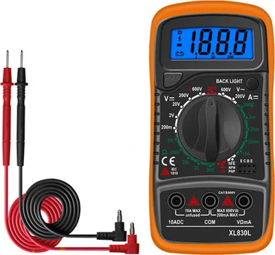 Produktbild von Digital Multimeter XL830L – LCD Strommessgerät für AC/DC, Ohm, Spannung, Widerstand | Universelles Voltmeter & Amperemeter