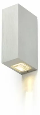 Imagen del producto de RED - Lámpara de pared DESIGN RENDL RENDL NICK II, aluminio cepillado, 230 V, LED, 2 x 3 W, IP54, 3000 K, R12827