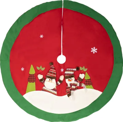 Produktbild von COM-FOUR® Premium Weihnachtsbaumdecke zum Schutz vor Tannennadeln - runde Christbaumdecke für den Weihnachtsbaum - Unterlage mit Weihnachtsmotiv