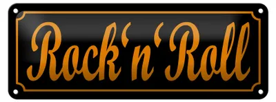 Produktbild von Blechschild Rock'n'Roll 27x10cm Tanz Musik 50-er-Jahre Dekoration