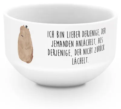 Produktbild von Mr. & Mrs. Panda dessertschale Murmeltier - Weiß - Geschenk, Anstand, Freundlichkeit, Respekt, Gute Laune, Müslischale, reisschale, Knigge, schale, Obstschale, Schüssel
