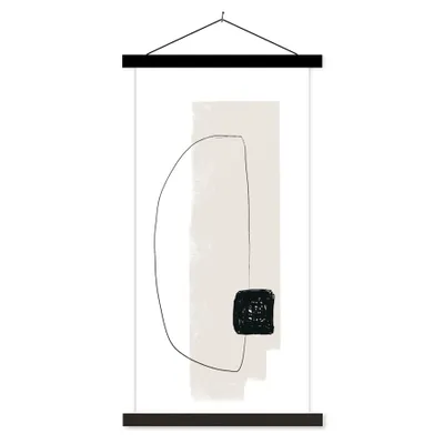 Produktbild von MuchoWow® Textilposter Abstrakt - Pastell - Minimalismus 60x120 cm mit schwarzem Rahmen - Magnete
