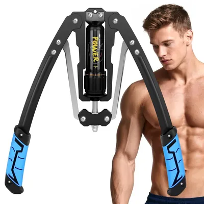 Immagine prodotto di Power Twister, allenatore per le braccia - Espansore toracico idraulico - Resistenza regolabile da 10 a 200 kg - Allenamento per tutto il corpo e per la parte superiore del corpo - Attrezzo per il fitness domestico
