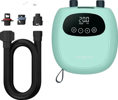Immagine prodotto di Pompa per tavola da paddle, pressione massima 20 PSI, funzionamento a batteria, D16pro verde