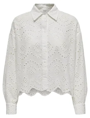 Produktbild von Bluse lockeres Muschelsaum Hemd | XL
