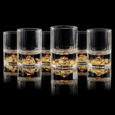 Immagine prodotto di Bicchieri da liquore in cristallo, capacità 45 ml, collezione Goldberg, set da 6 pezzi, privi di BPA e di piombo
