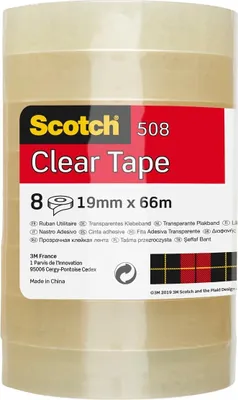 Image de Ruban adhésif transparent Scotch FT-5100-9733-8 5081966 (L x P) 66 m x 19 mm, 8 pièces